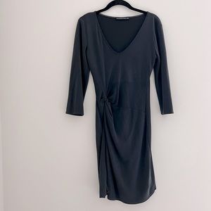 Abercrombie navy ruched dress XS